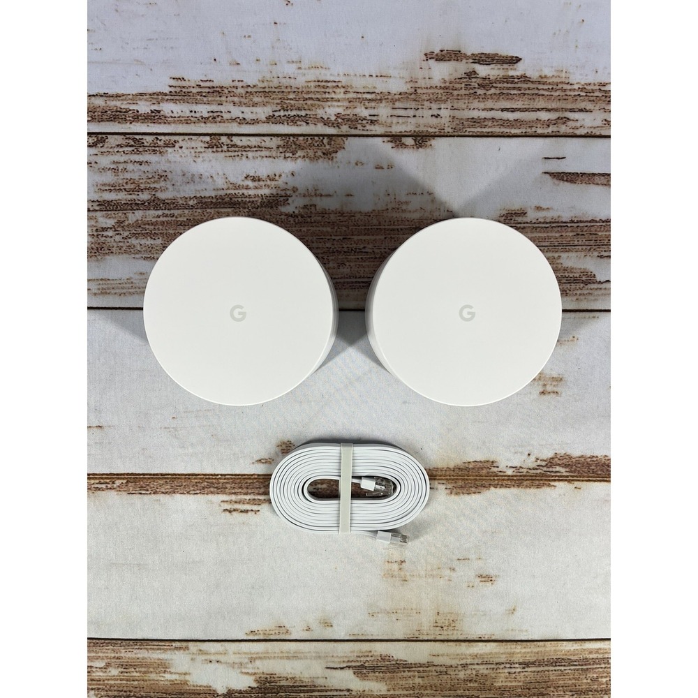 Google WiFi AC-1304 Mesh Router 2 Pack Used - Picture 2 of 3